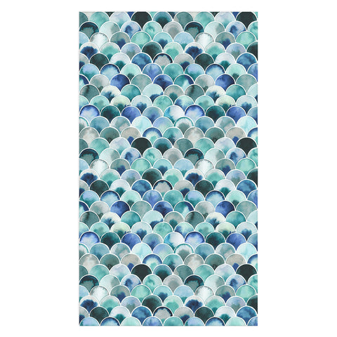 Ninola Design Natural Haze Art Deco Scales Blue Tablecloth