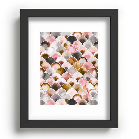 Ninola Design Natural Haze Art Deco Scales Pink Gold Recessed Framing Rectangle