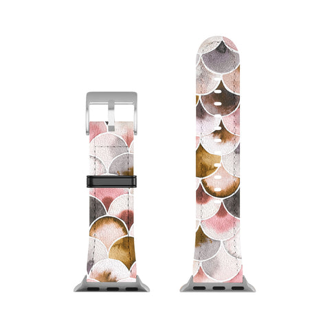 Ninola Design Natural Haze Art Deco Scales Pink Gold Apple Watch Band