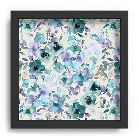 Ninola Design Natural Haze Artistic Summer Floral Recessed Framing Square