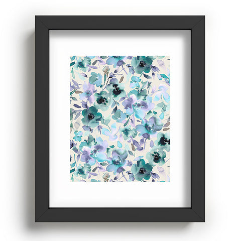 Ninola Design Natural Haze Artistic Summer Floral Recessed Framing Rectangle