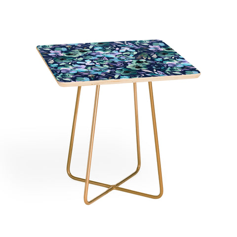 Ninola Design Natural Haze Artistic Summer Floral Blue Side Table