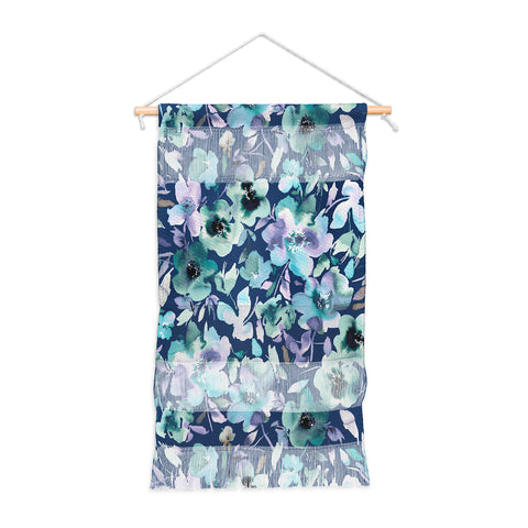 Ninola Design Natural Haze Artistic Summer Floral Blue Wall Hanging Portrait