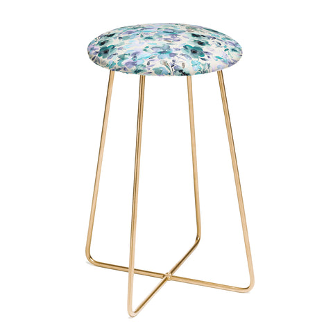 Ninola Design Natural Haze Artistic Summer Floral Counter Stool