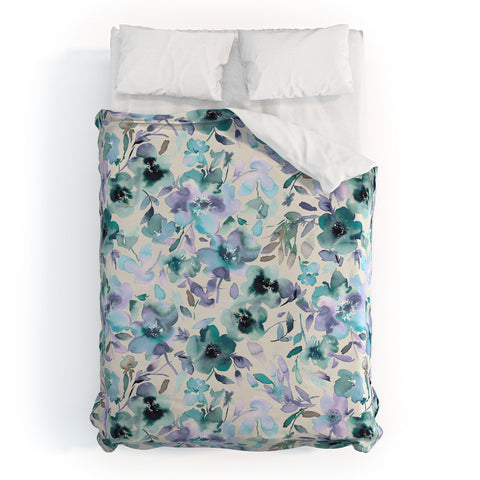 Ninola Design Natural Haze Artistic Summer Floral Duvet Cover