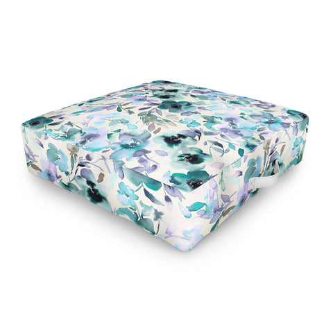 Ninola Design Natural Haze Artistic Summer Floral Outdoor Floor Cushion