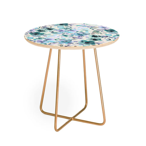 Ninola Design Natural Haze Artistic Summer Floral Round Side Table