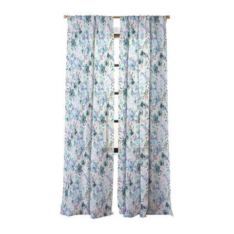 Ninola Design Natural Haze Artistic Summer Floral Sheer Window Curtain