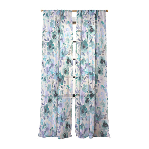 Ninola Design Natural Haze Artistic Summer Floral Sheer Non Repeat