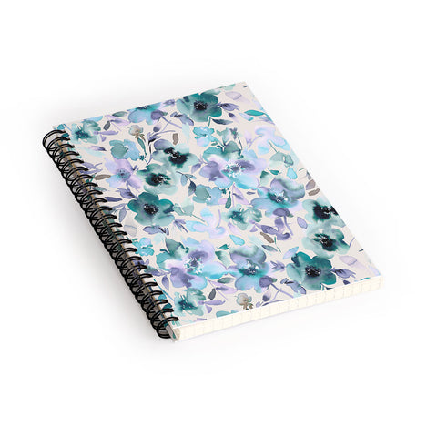 Ninola Design Natural Haze Artistic Summer Floral Spiral Notebook