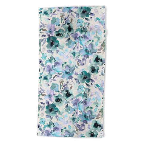 Ninola Design Natural Haze Artistic Summer Floral Beach Towel