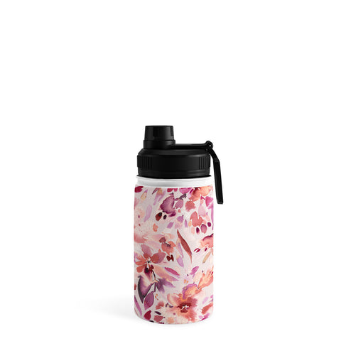 Ninola Design Natural Haze Painterly Tropical Flowers Water Bottle