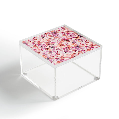 Ninola Design Natural Haze Painterly Tropical Flowers Acrylic Box