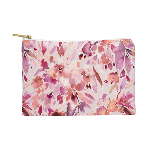 Ninola Design Natural Haze Painterly Tropical Flowers Pouch