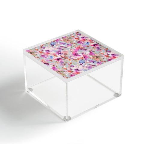 Ninola Design Natural Haze Painterly Tropical Flowers II Acrylic Box