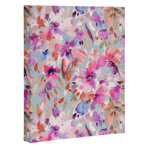 Ninola Design Natural Haze Painterly Tropical Flowers II Art Canvas