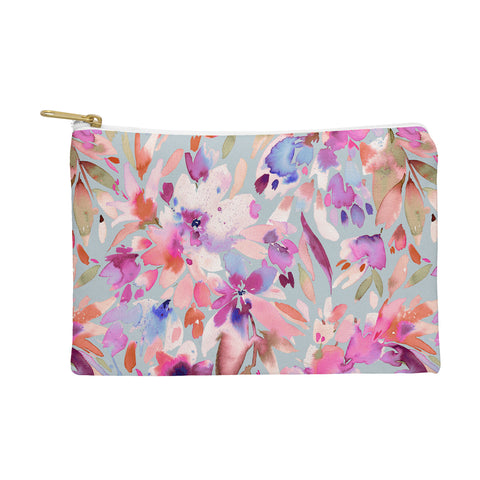 Ninola Design Natural Haze Painterly Tropical Flowers II Pouch