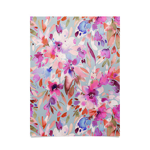Ninola Design Natural Haze Painterly Tropical Flowers II Poster