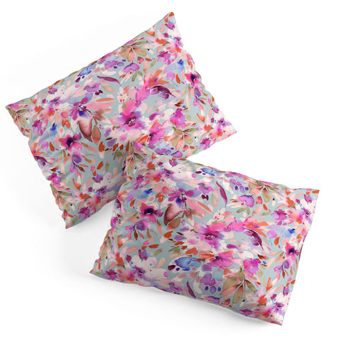 Ninola Design Natural Haze Painterly Tropical Flowers II Pillow Shams