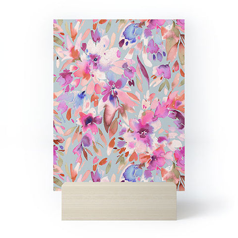 Ninola Design Natural Haze Painterly Tropical Flowers II Mini Art Print