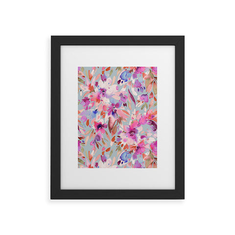 Ninola Design Natural Haze Painterly Tropical Flowers II Framed Art Print