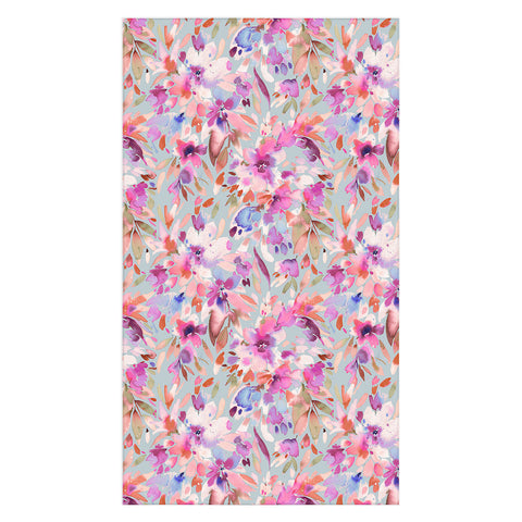 Ninola Design Natural Haze Painterly Tropical Flowers II Tablecloth