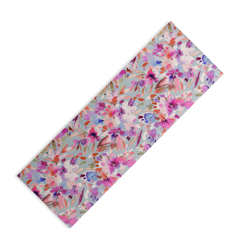 Ninola Design Natural Haze Painterly Tropical Flowers II Yoga Mat