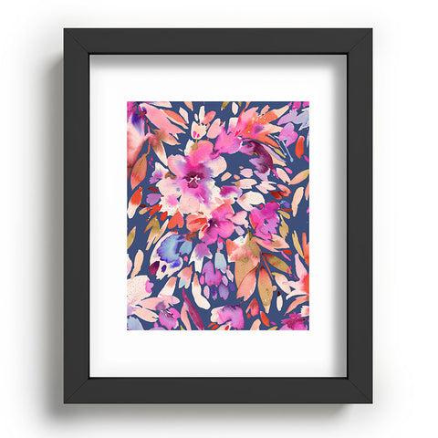 Ninola Design Natural Haze Painterly Tropical Flowers III Recessed Framing Rectangle