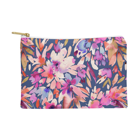Ninola Design Natural Haze Painterly Tropical Flowers III Pouch