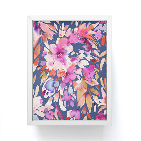 Ninola Design Natural Haze Painterly Tropical Flowers III Framed Mini Art Print