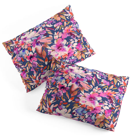 Ninola Design Natural Haze Painterly Tropical Flowers III Pillow Shams