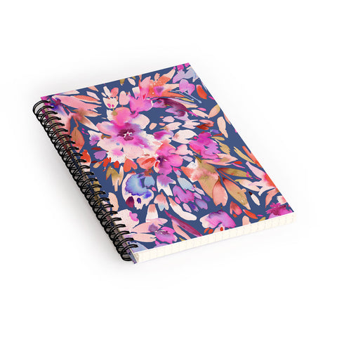 Ninola Design Natural Haze Painterly Tropical Flowers III Spiral Notebook