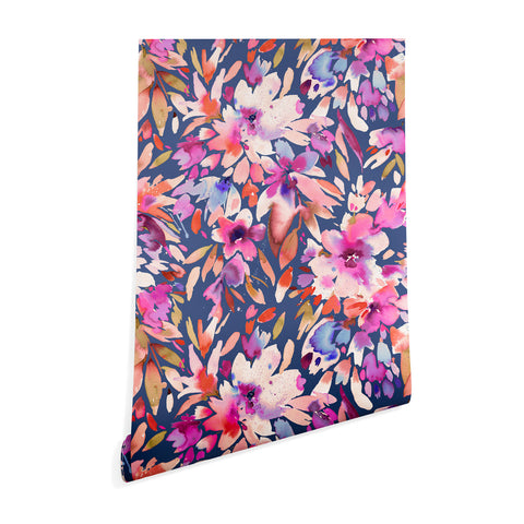 Ninola Design Natural Haze Painterly Tropical Flowers III Wallpaper