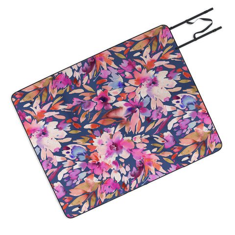 Ninola Design Natural Haze Painterly Tropical Flowers III Picnic Blanket