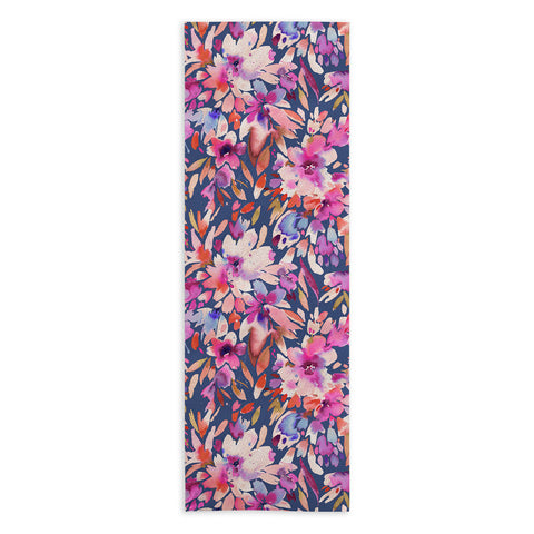 Ninola Design Natural Haze Painterly Tropical Flowers III Yoga Towel