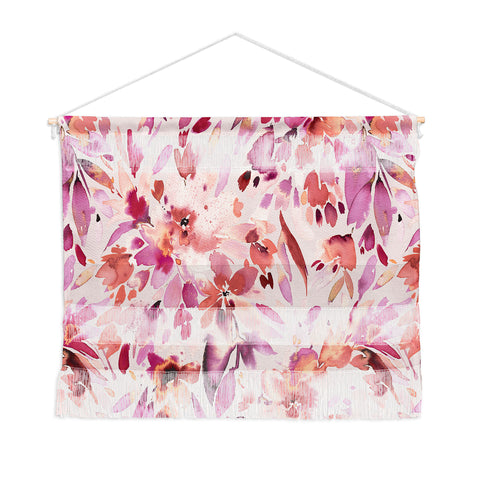 Ninola Design Natural Haze Painterly Tropical Flowers Wall Hanging Landscape