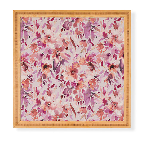 Ninola Design Natural Haze Painterly Tropical Flowers Framed Wall Art