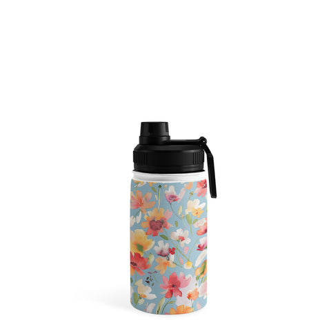 Ninola Design Natural Haze Spring Cosmos Wildflowers II Water Bottle
