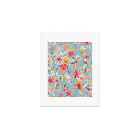 Ninola Design Natural Haze Spring Cosmos Wildflowers II Art Print