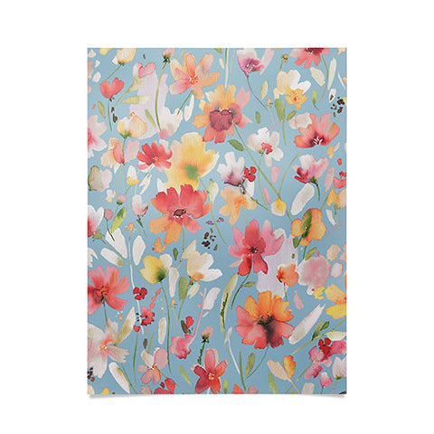 Ninola Design Natural Haze Spring Cosmos Wildflowers II Poster
