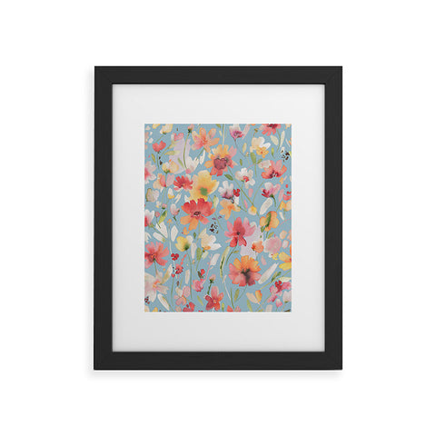 Ninola Design Natural Haze Spring Cosmos Wildflowers II Framed Art Print