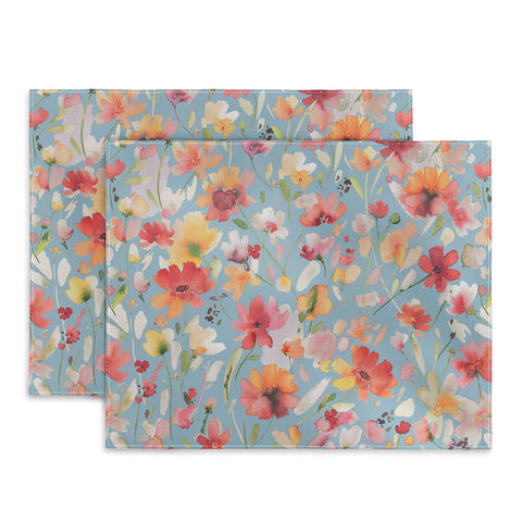 Ninola Design Natural Haze Spring Cosmos Wildflowers II Placemat