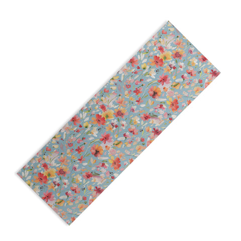 Ninola Design Natural Haze Spring Cosmos Wildflowers II Yoga Mat