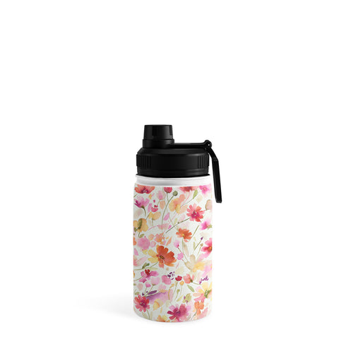 Ninola Design Natural Haze Spring Cosmos Wildflowers III Water Bottle