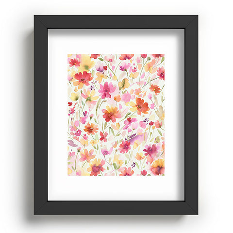 Ninola Design Natural Haze Spring Cosmos Wildflowers III Recessed Framing Rectangle