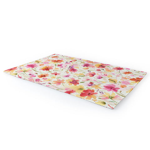 Ninola Design Natural Haze Spring Cosmos Wildflowers III Area Rug