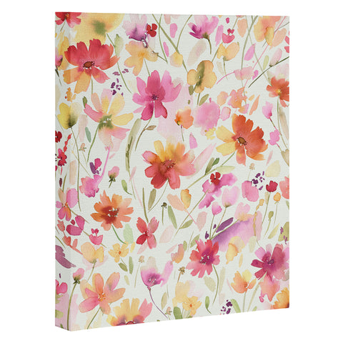 Ninola Design Natural Haze Spring Cosmos Wildflowers III Art Canvas