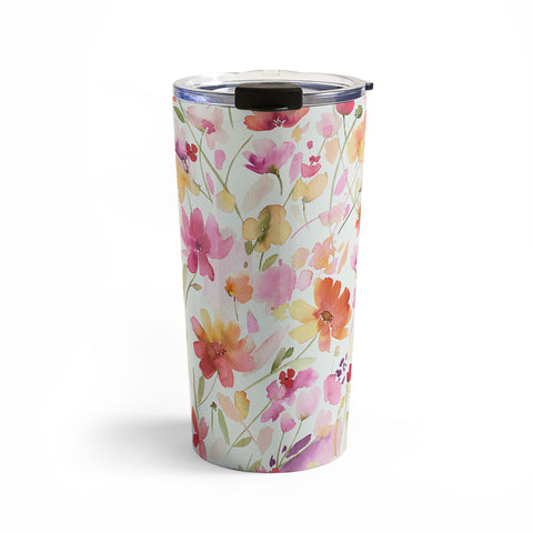 Ninola Design Natural Haze Spring Cosmos Wildflowers III Travel Mug