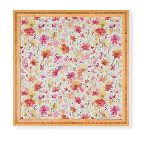 Ninola Design Natural Haze Spring Cosmos Wildflowers III Framed Wall Art