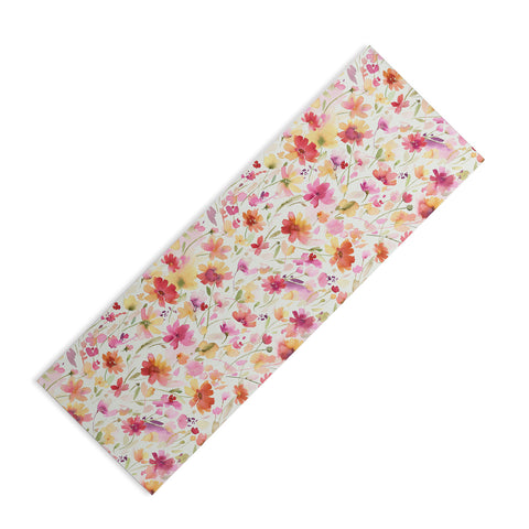 Ninola Design Natural Haze Spring Cosmos Wildflowers III Yoga Mat
